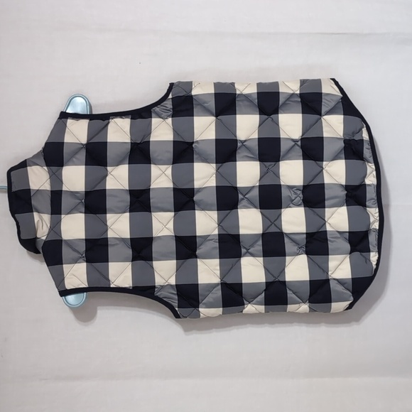J Crew Blue White Plaid Full Zip Down Filled Vest Size XS - Picture 5 of 6